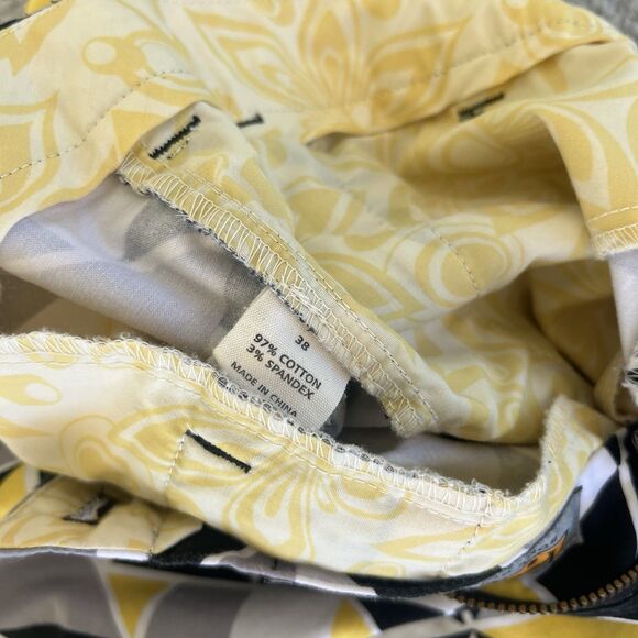 Loudmouth Men’s Ice Pick Golf Shorts Geometric Print Yellow Black Gray Size 38 - Picture 3 of 4